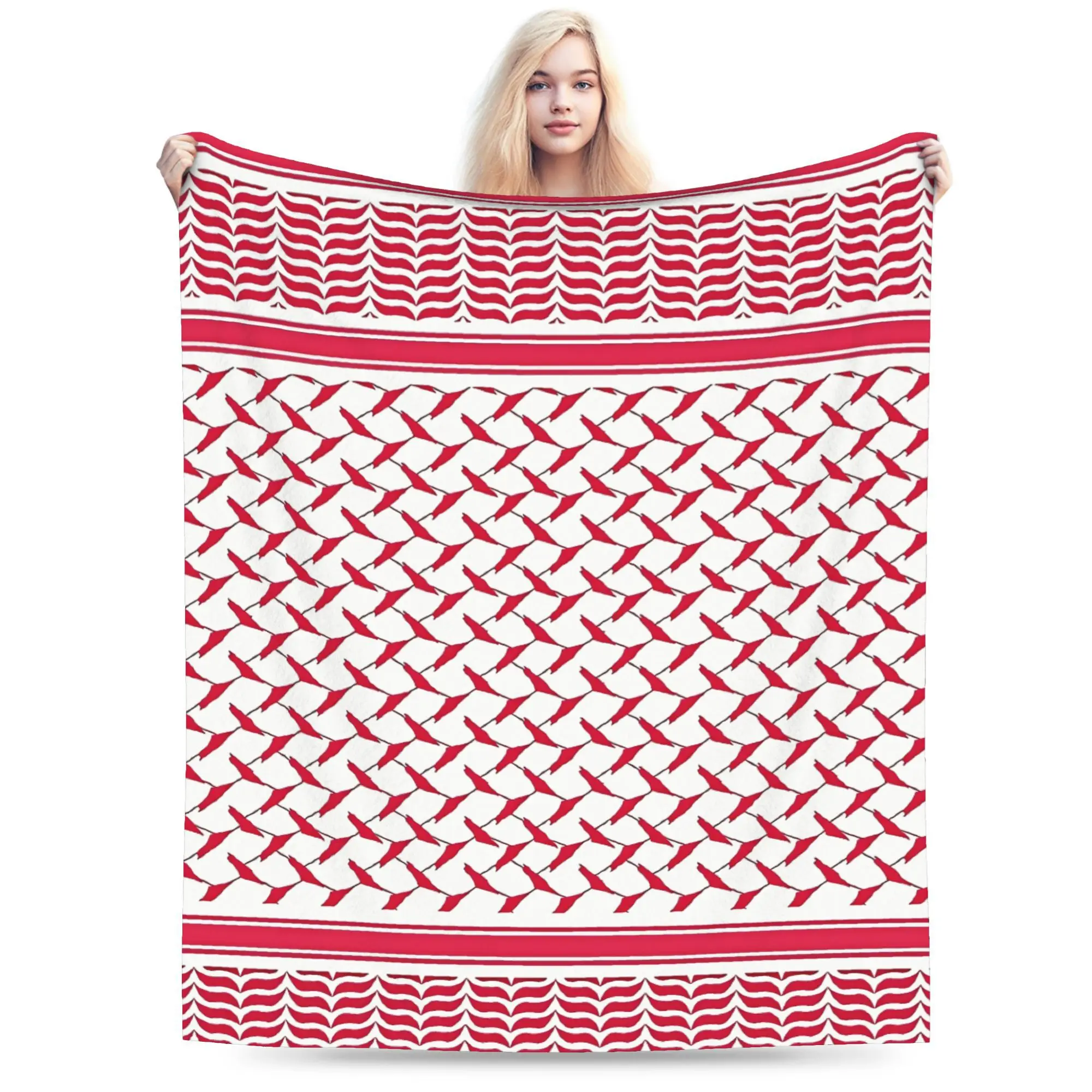 P-Palestines Keffiyeh  Flannel Blanket Winter  Super Soft Throw Blanket  Children Couch Chair Graphic Bedspread Sofa Bed Cover