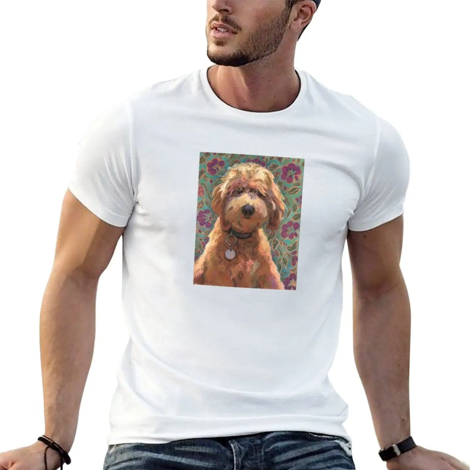 Lucky Labradoodle T-Shirt Durable Work Wear T-Shirt