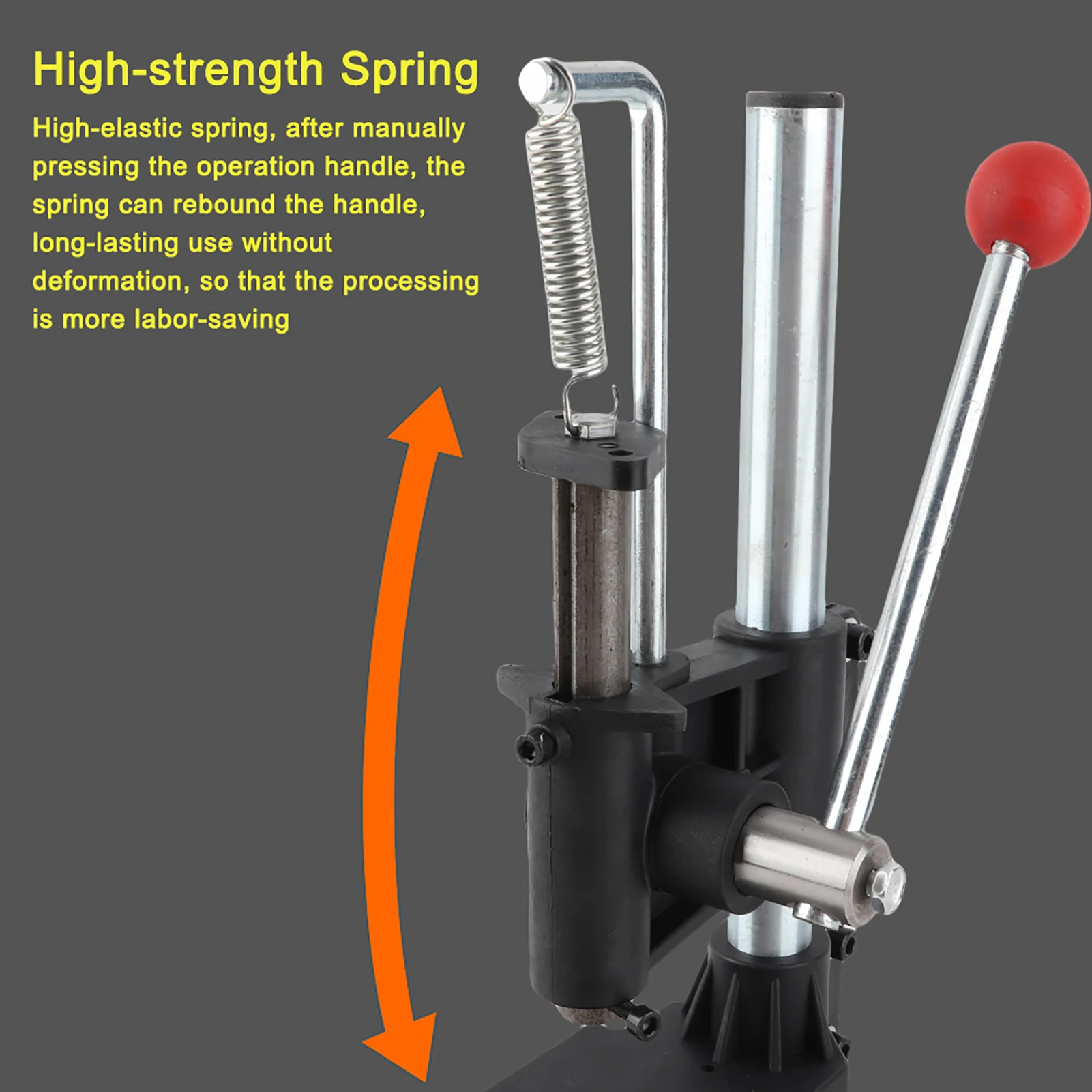 Manual Press Punching Machine for Leather - Die Cutting Tool with Self-Tight Drill Chuck Portable DIY Hole Puncher for Crafting
