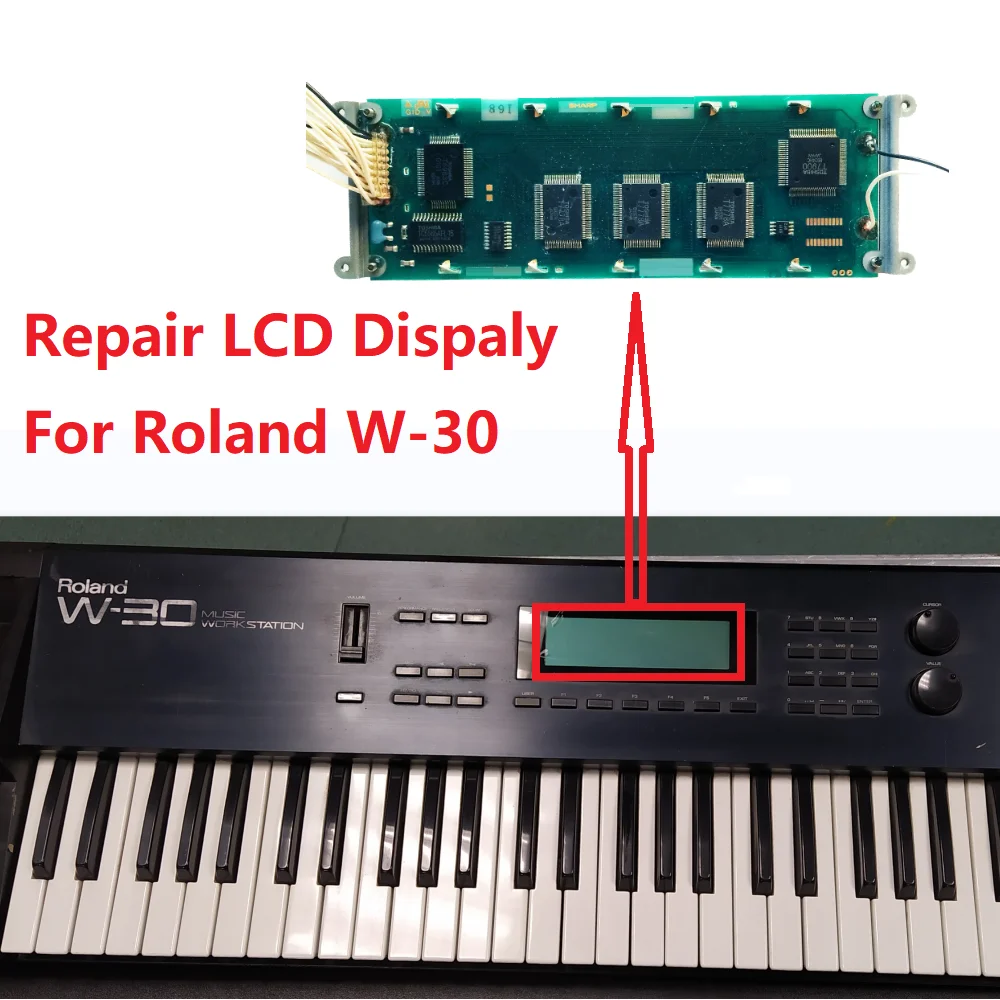 LCD Display Module For Roland W-30 W30 Screen Repair Replacement