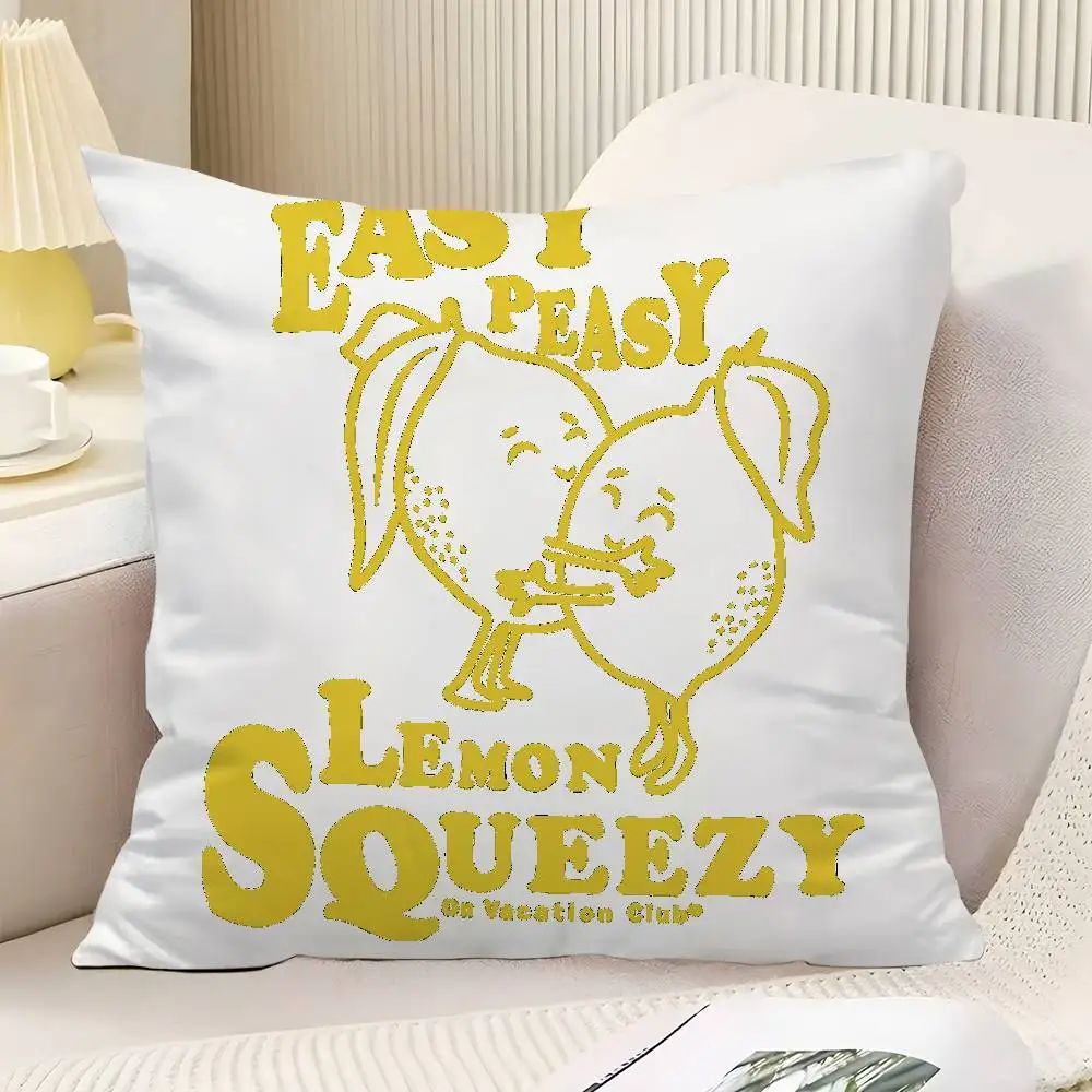 Summer Lemon Throw Pillow Cover Neutral Decor Cushion Cover Soft Sofa Couch Bed Home Decor Pillow Case