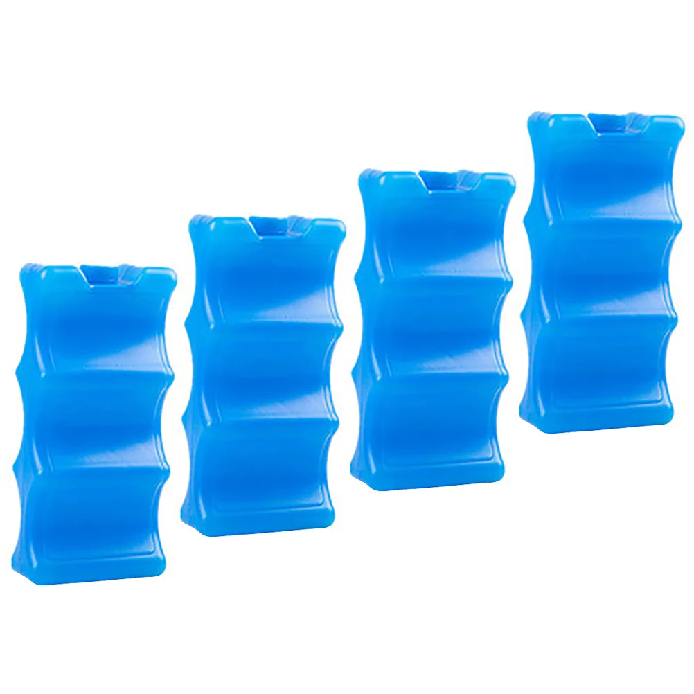 

4pcs Blue Ice Bags Tiles Dual-wave Lightweight Portable Breastmilk Storage Cooler Durable Rubber Keeps Fresh 10hours Baby