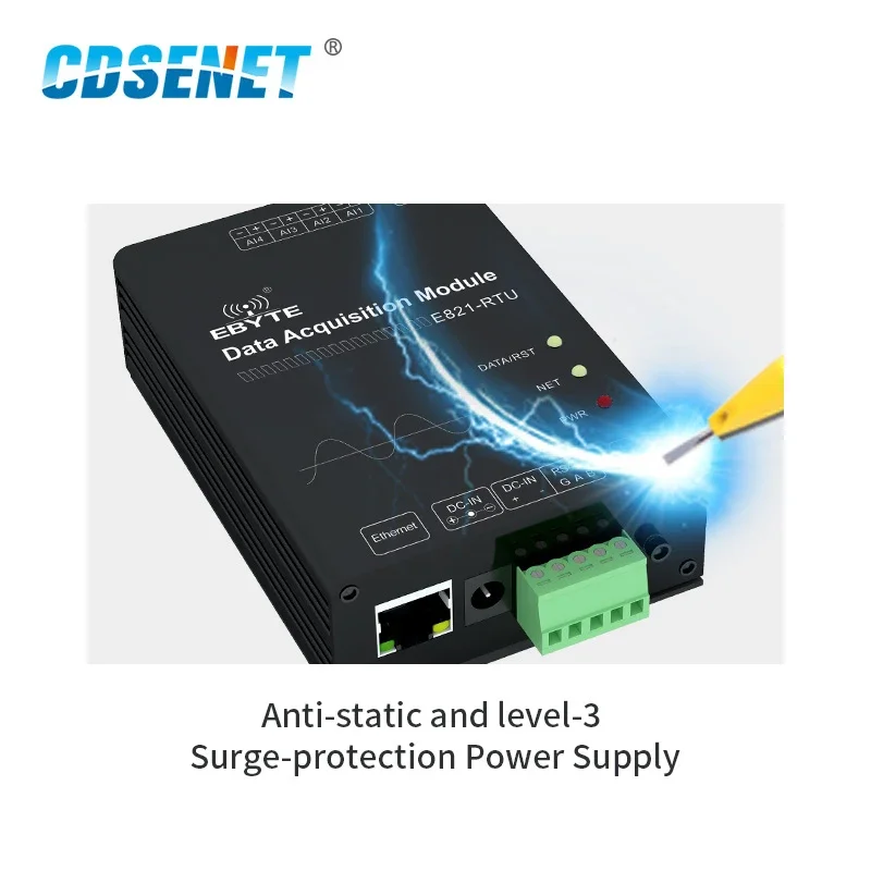 CDSENT E821-RTU(0400-ETH) Digital Wireless Transparent Transceiver Modem with Ethernet Port 4 Channel Input Modbus TCP RTU