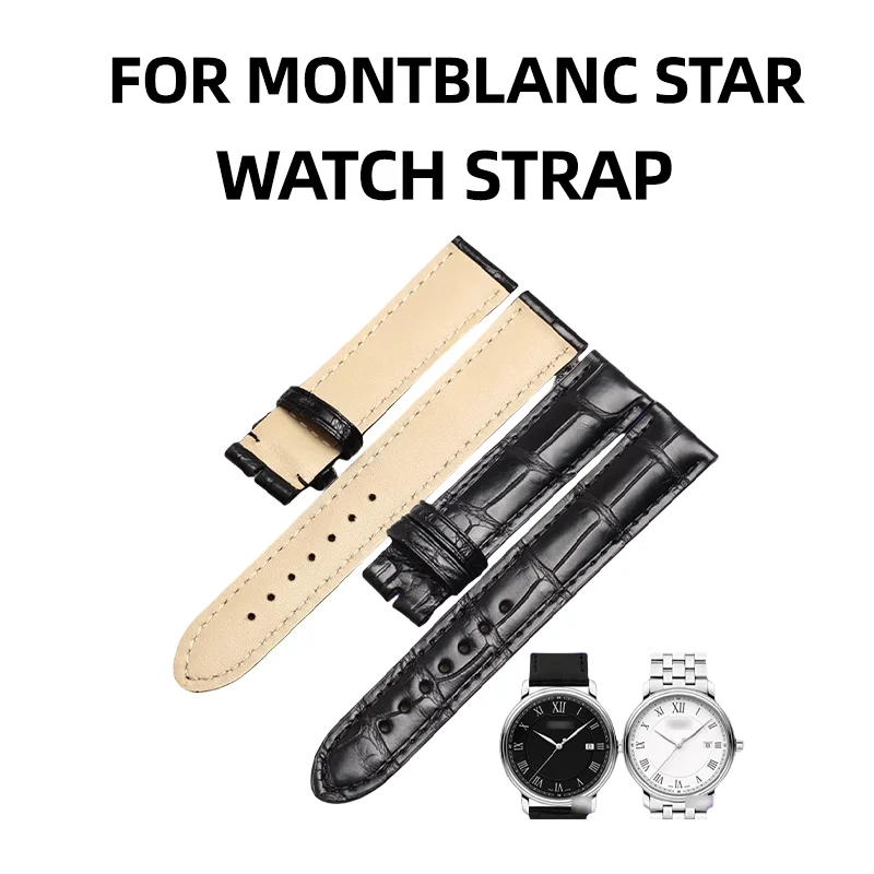 PARA SUBSTITUIÇÃO MONTBLANC STAR CLASSIC TRADITION HERITAGE ALLIGATOR CABELHA DE RELÓGIO