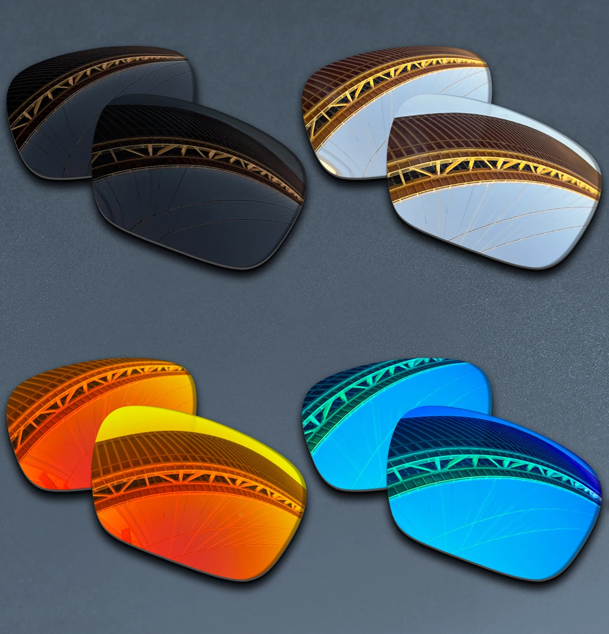 

Polarized Replacement Lenses for Oakley Badman OO6020 Sunglasses Anti-Scratch UV Protection