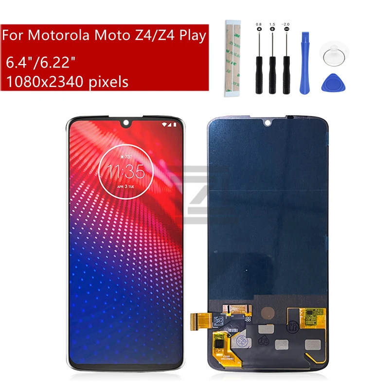 For Motorola Moto Z4 LCD Display Touch Screen Digitizer Assembly For Moto Z4 Play Display With Frame Replacement Free Tools