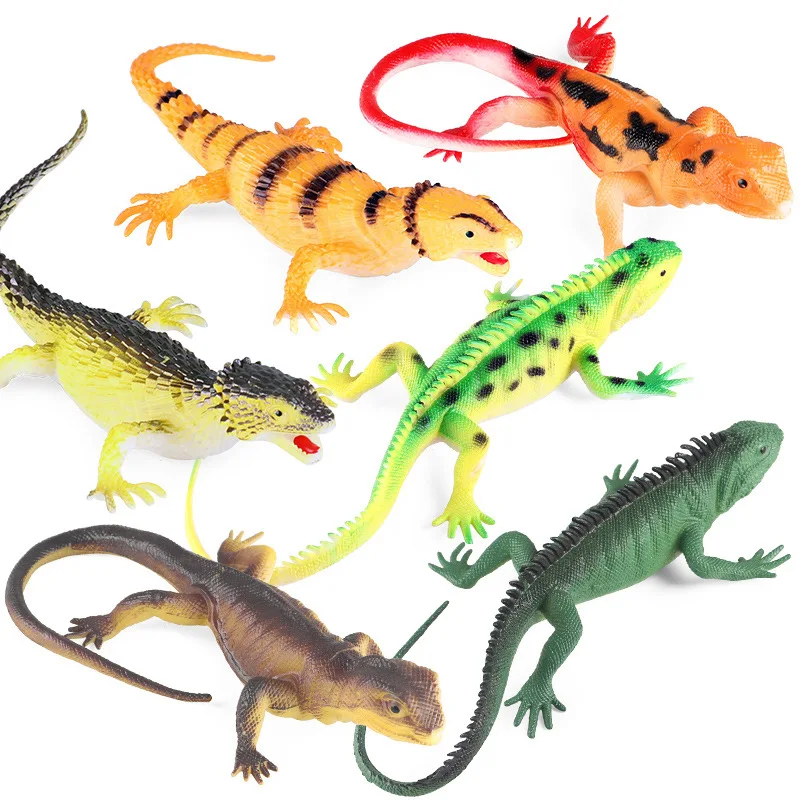 

Simulation amphibian and reptile model children's cognitive toy jungle lizard chameleon lizard green bearded lizard ornament