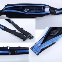 Adjustable Running Waist Pack Double Pocket Waterproof Phone Belt Nylon Small Bag Traveling Cycling Hiking Sport Gym Fanny Pouch 3