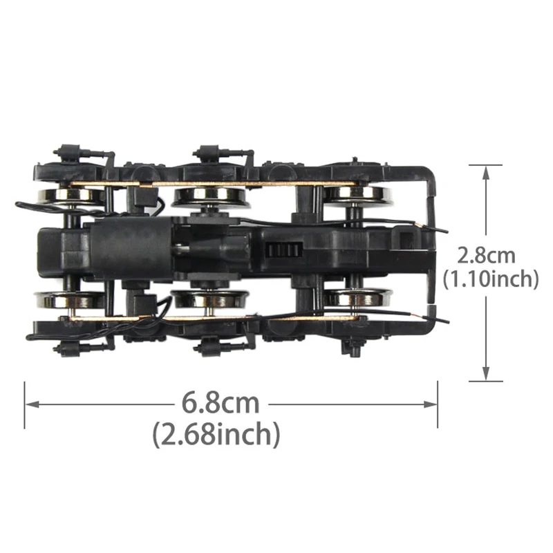 1Pc HO Scale 1:87 Undercarriage Bogie Model Railway Layout Accessories Electric Train Parts Chassis DIY Diorama Landscape