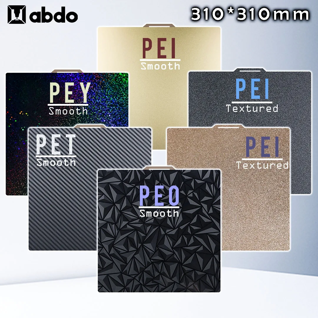 PEI PEO PEY PET Magnetic Build plate for CR10 CR10S 310x310 Spring Steel Sheet for 3D printer Heatbed Artillery Sidewinder x1 x2