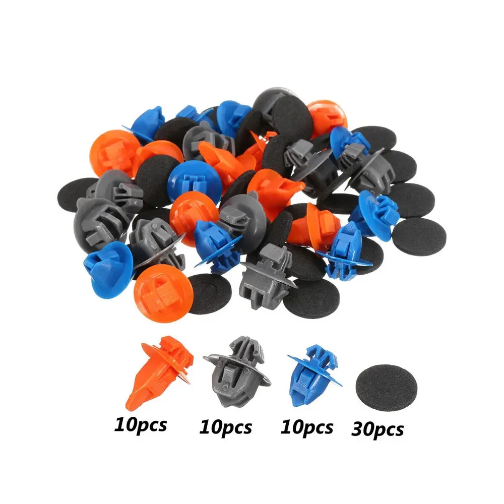 60pcs For Toyota Prado 120 4Runner /FJ Cruiser Highlander RAV4 Car Mixed Clip Car Front Door Trim Panel Rivet Clip Car Fasteners