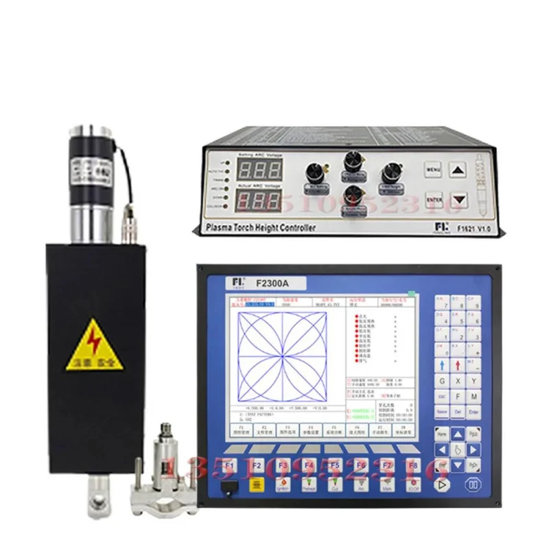 CNC 2-axis plasma flame cutting control system f2300a CBD lifter kit ykb-100-dc24v-t3f1621p/hp105 for plasma cutting machine