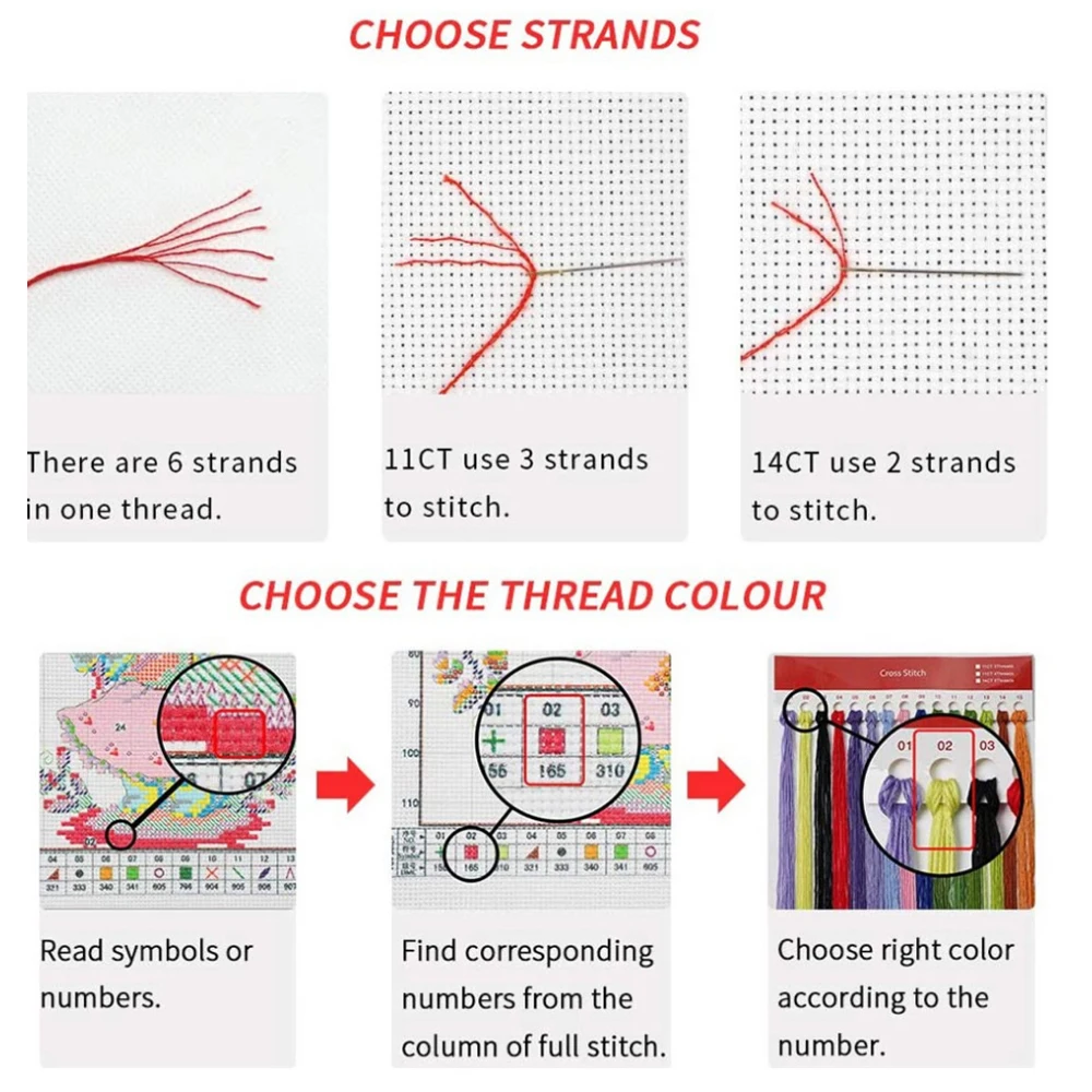 Animal Fox Printed Cross Stitch Set Embroidery DMC Threads Handicraft Handiwork Handmade Knitting Home Decor Promotions Sales