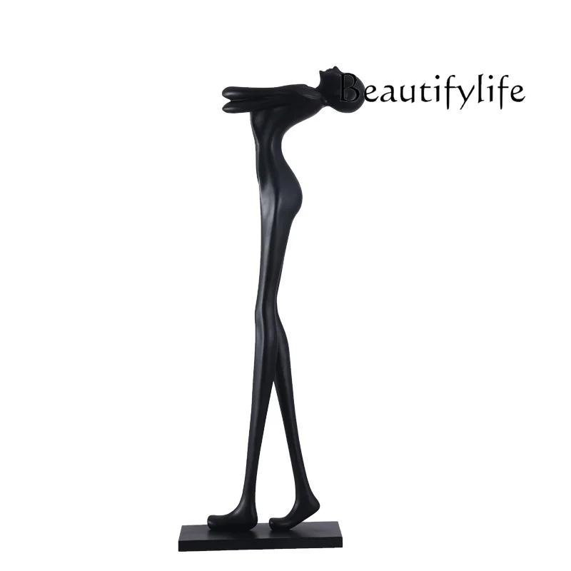 Creative abstract figure sculpture floor-to-ceiling large ornament  department room exhibition hall light luxury art decoration