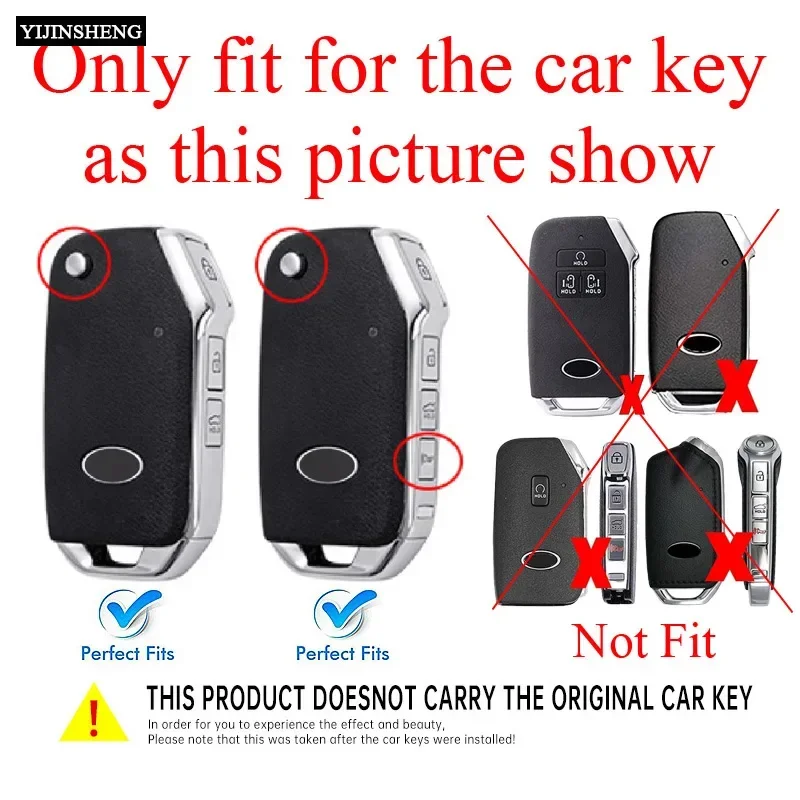 Zinc Alloy + Leather Car Key Case Cover For KIA Ceed 2023 CD Forte 2018 2019 2021 Cerato 2019 K3 Gt Seltos Sportage 2020 Sorento