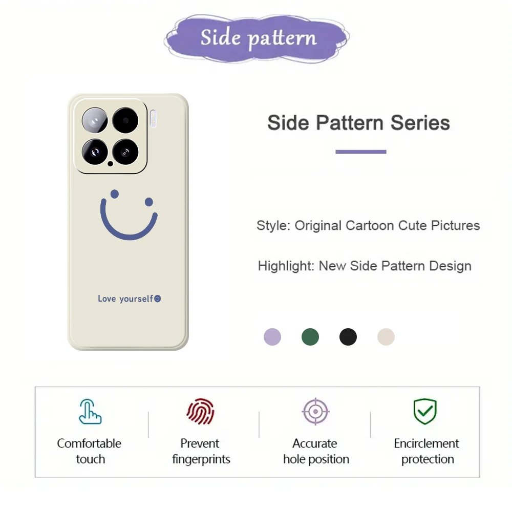 Netter Ausdruck für Xiaomi Mi 15 Ultra Mi 14T 13T 12T 11T Pro Abdeckung für Xiaomi Mi 13T Pro Mi 11T Pro Silikon Soft Protect Cases