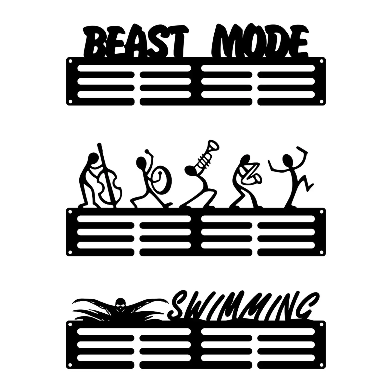 Medals Wall Display Hanger Holder Frame Medals Organizer for Gymnastics Athletic Competition Medals Sturdy 30x9.5cm