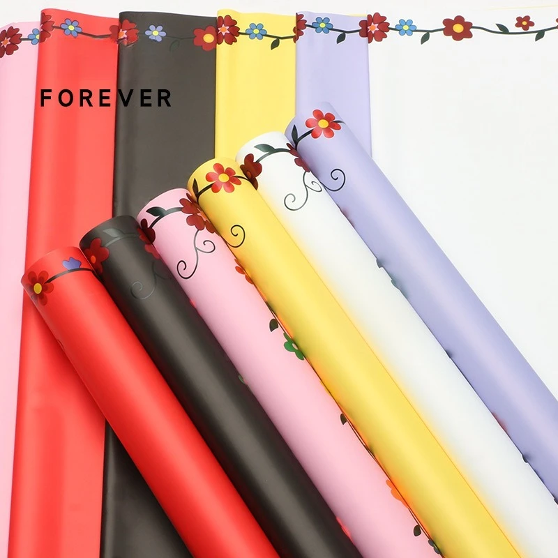 Waterproof Floral Wrapping Paper 57×57cm 20 Sheets/Pack Colorful Small Flower Print Bouquet Wrapper DIY Gift Flower Packing Paper Florist Supplies