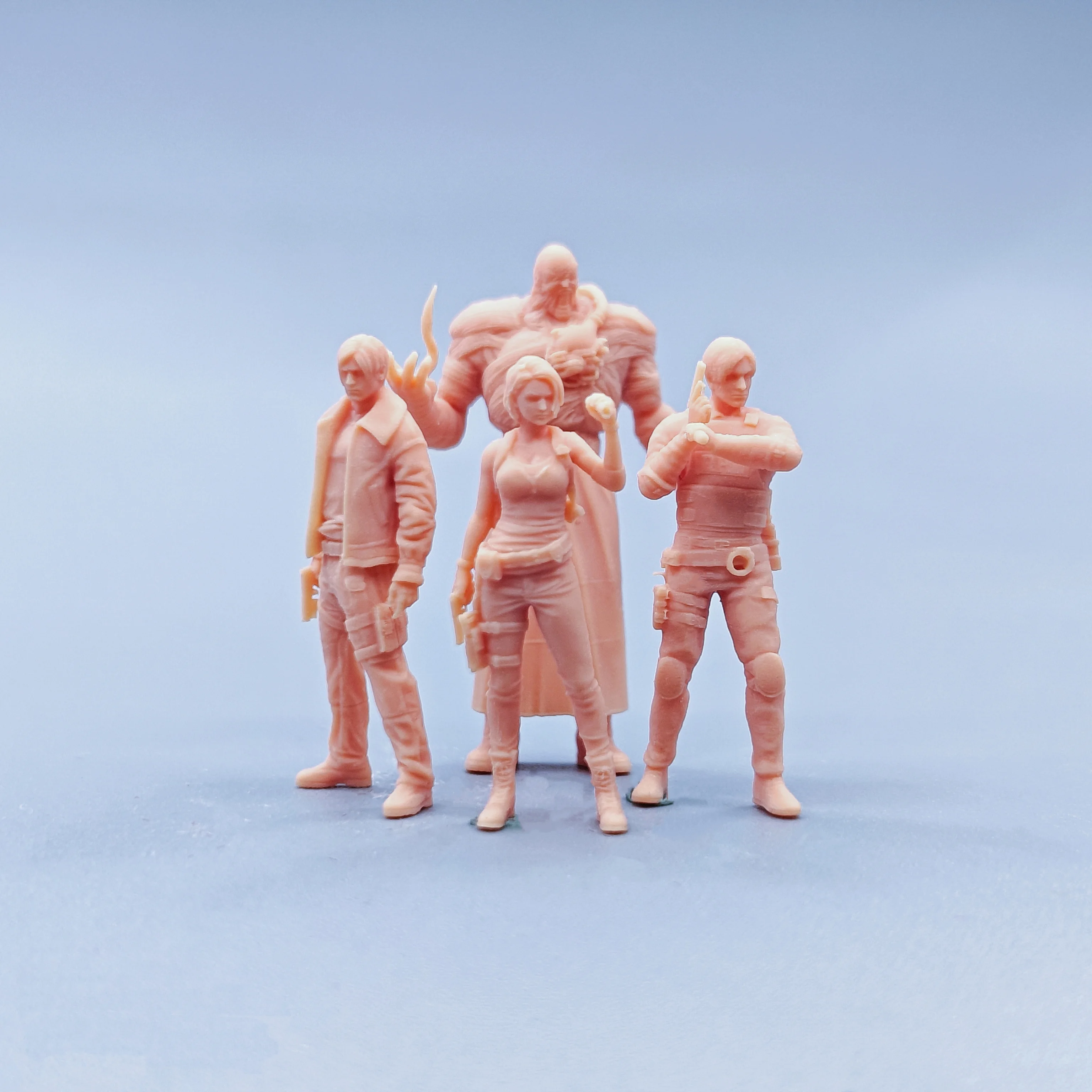 Figuras a escala 1/64, modelo de resina de riesgo biológico, miniaturas sin color, Diorama pintado a mano C912 C915