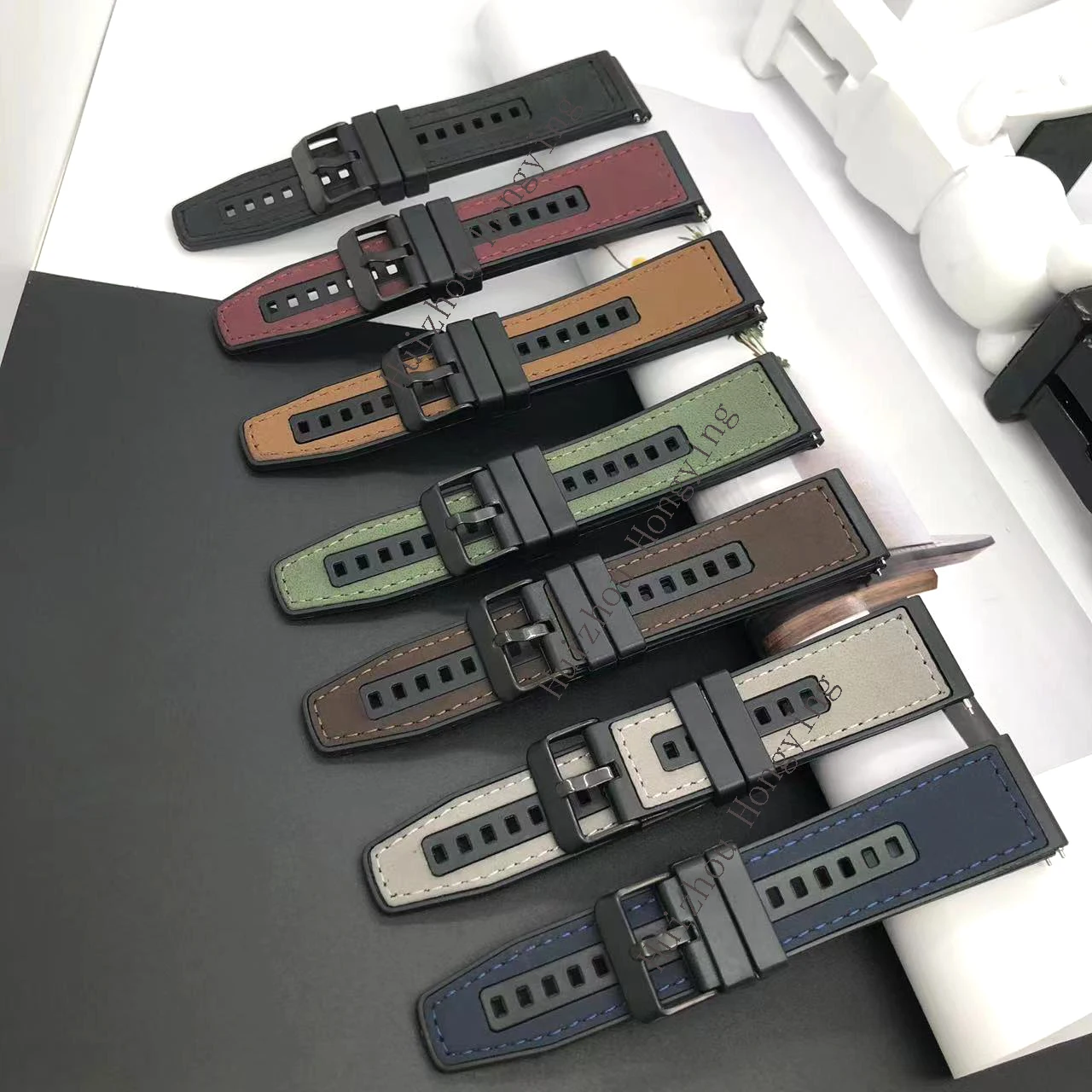 Para Zeblaze Vibe 7 Pro/Btalk correa de reloj pulsera para Zeblaze Beyond 2 Stratos2 22mm correa de cuero PU correa de reloj de repuesto