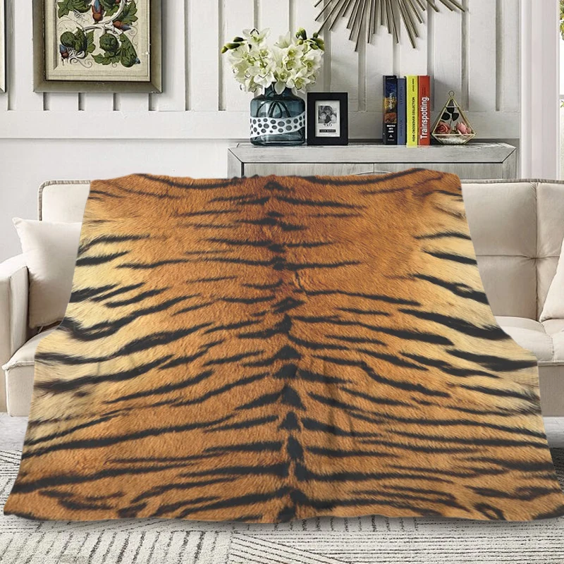 Knee Blanket Tiger Sofa Winter Fluffy Soft Blankets Microfiber Bedding King Size Blanket Warm Bed Fleece Camping Custom Nap Home