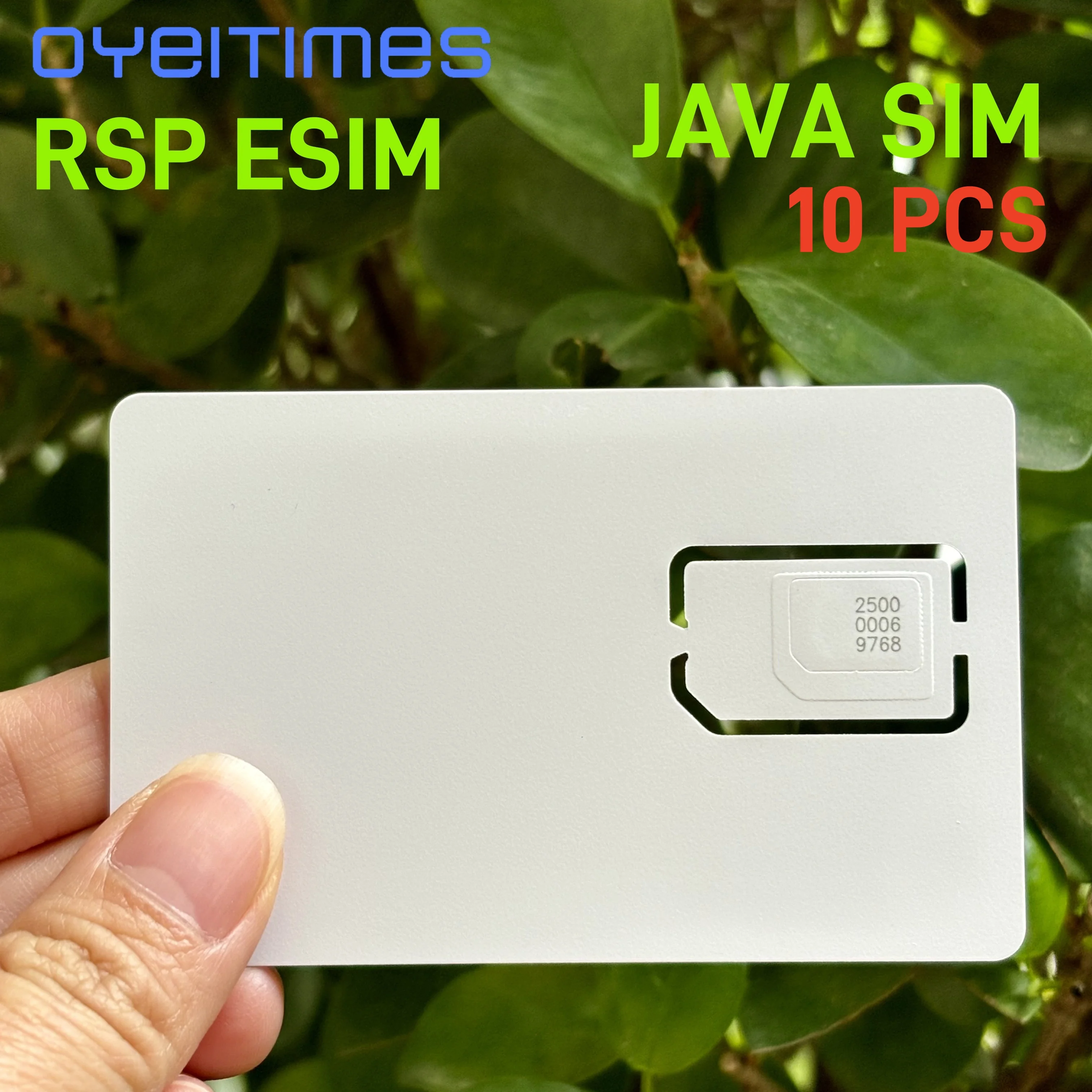 OYEITIMES 10PCS Programmabile Vuoto RSP JAVA ESIM MINI Nano Micro SIM Card 2FF 3FF 4FF GSMA per Operatori di Telecomunicazioni