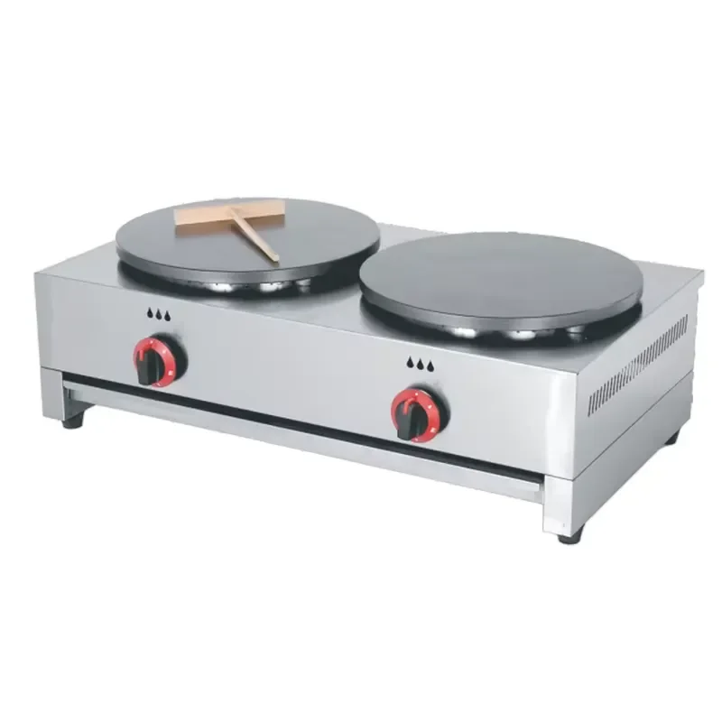 Commercial LPG Gas Rotary Pancake Maker Professional Electric Crepe Machine for Restaurant Home Kitchen Use Non Stick Cooking