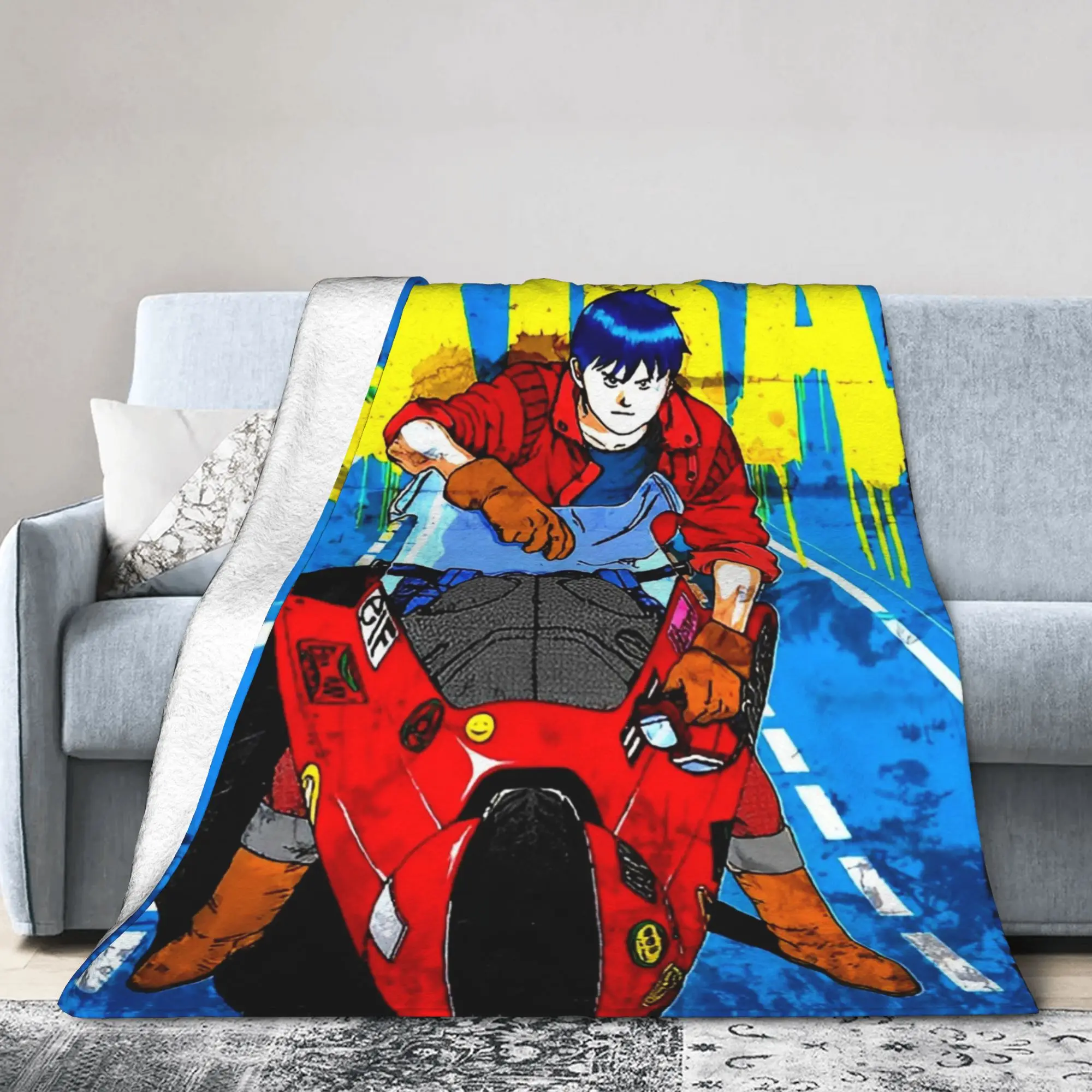 Akira Japanese Anime Blankets Coral Fleece Plush Textile Decor Manga Tokyo Cartoon Breathable Ultra-Soft Throw Blanket Bedroom