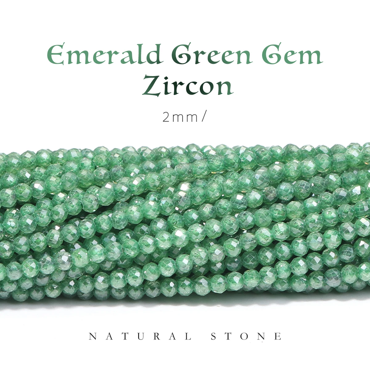 

Grass Green Beads 2mm Natural Zircon Stone Shining Gemstone Faceted Rondelle Zircon Beads for Bracelet Diy Accessories 1 Strip