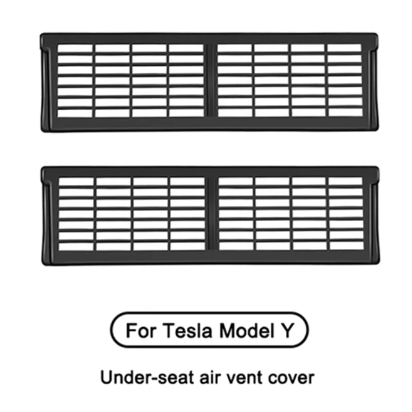 

2Pcs Car Under-seat Vent Protection Cover For Tesla Model Y 2021-2023 Air Conditioning Air Outlet Mask Decoration Accessories