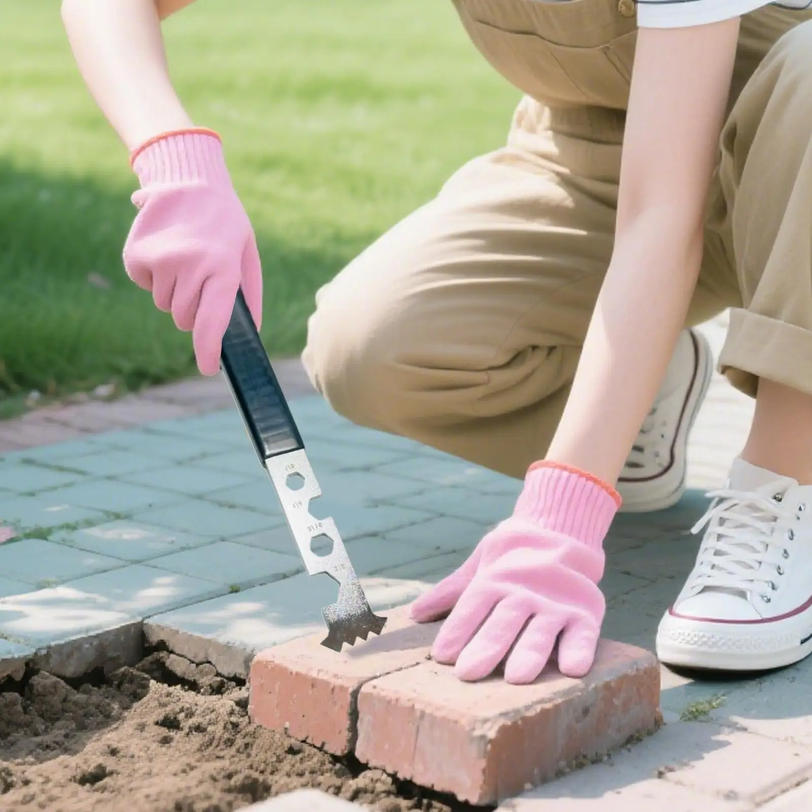 Подъемник для лотка, 2-х шт., инструмент для удаления кирпича, ручной подъемник для подъездной дороги, плинтуса, тротуарной наполнитель, двор, плина, патио, кирпич, газон