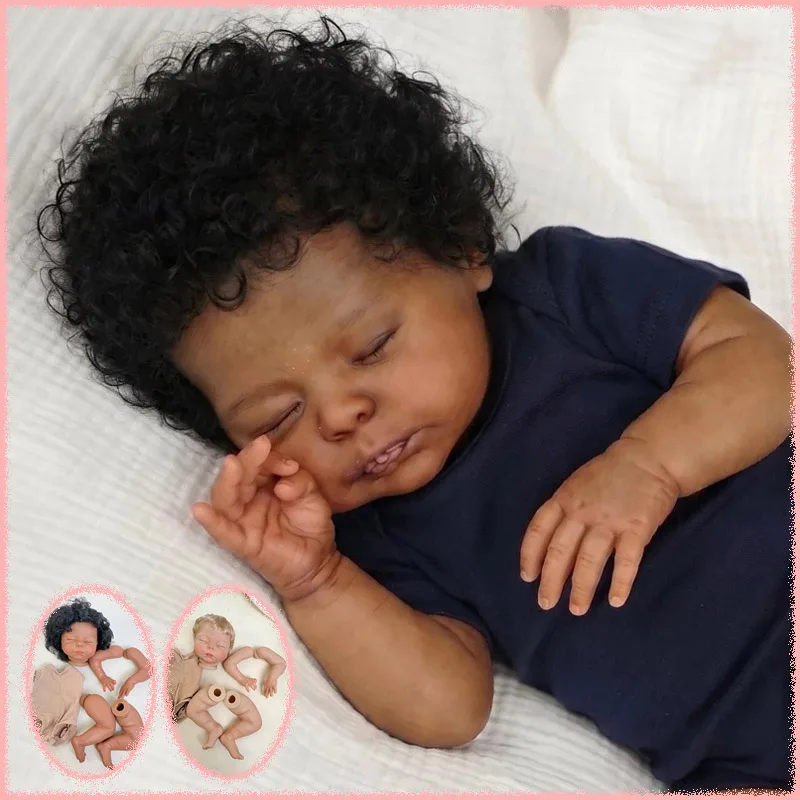 

19inch Reborn Painted Doll Kit Hand Root Hair Christopher Lifelike Multiple Layers Painting Doll Parts Collectible Gifts