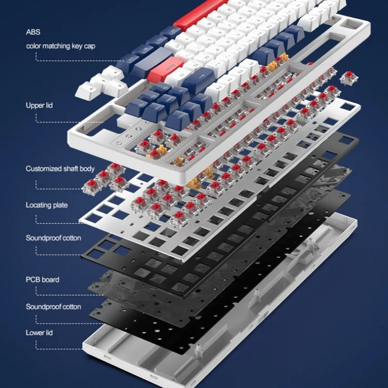 Ziyoulang K87 Wired Russian Mechanical Keyboard Customization Rgb Lighting Hot Swappable Esports Game Computer Peripherals