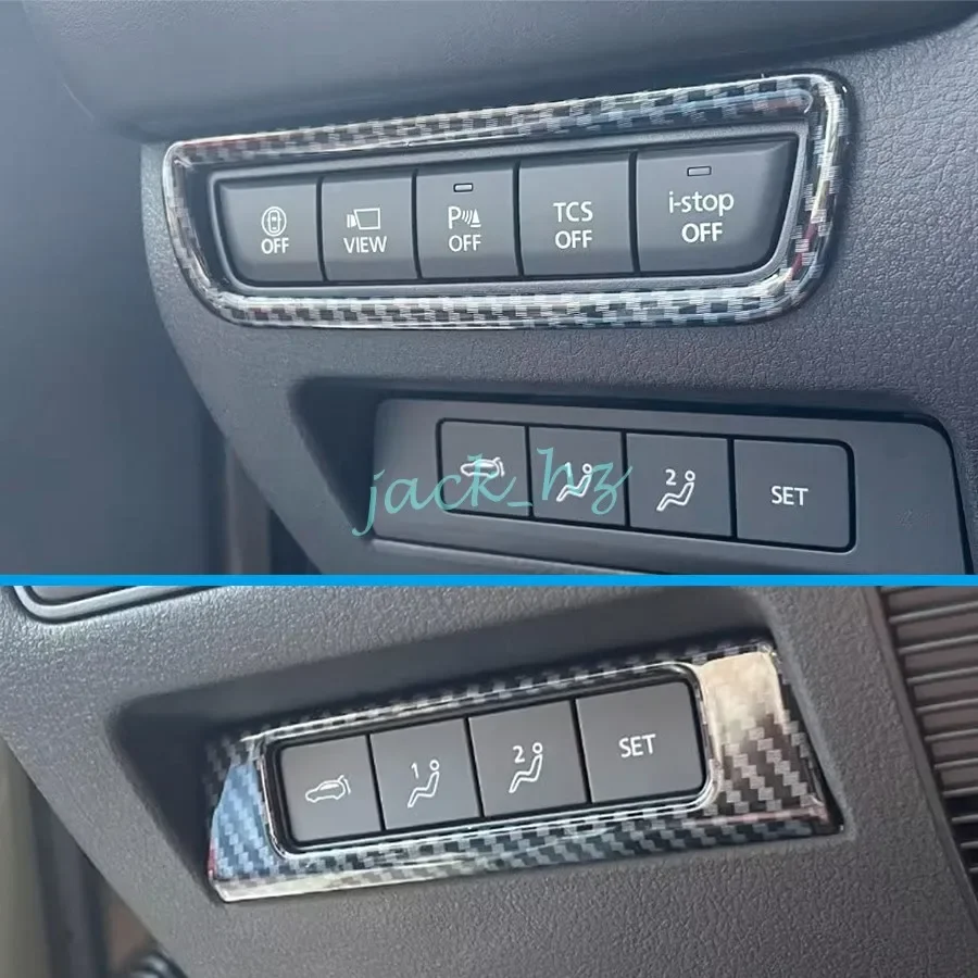 

Для Mazda CX-50 CX50 2023 2024 2025 из углеродного волокна, внутренняя крышка переключателя центральной консоли, стильные аксессуары