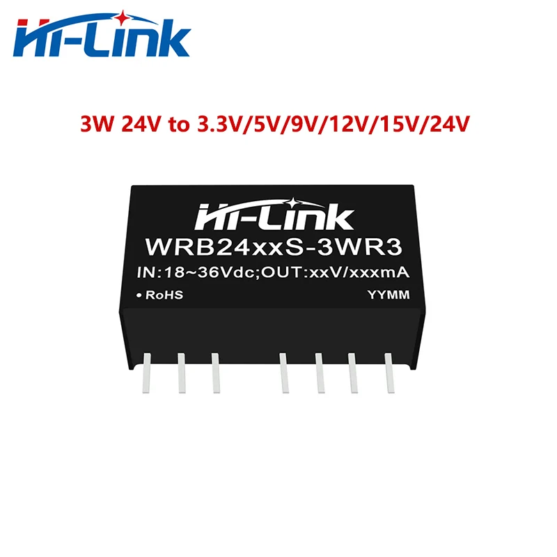 Imagem -02 - Conversor Hi-link-dc Mini Conversor Wrb2403 05 05 09 12 15 24s3wr3 3w 3.3v 5v 9v 12v 15v 15v 24v Novo Pcs por Lote Inteligente Power Supply Module