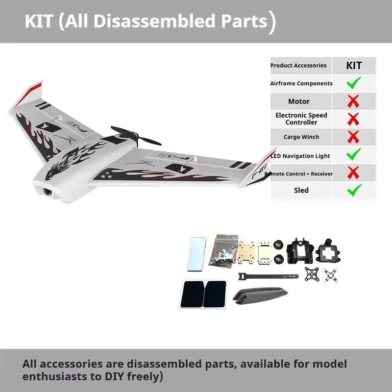 HEEWING F-01 Wingspan 690mm Upgraded Triangle Wing Fixed Wing Long Range Racing Aircraft Model Remote Controlled For Adult Toy