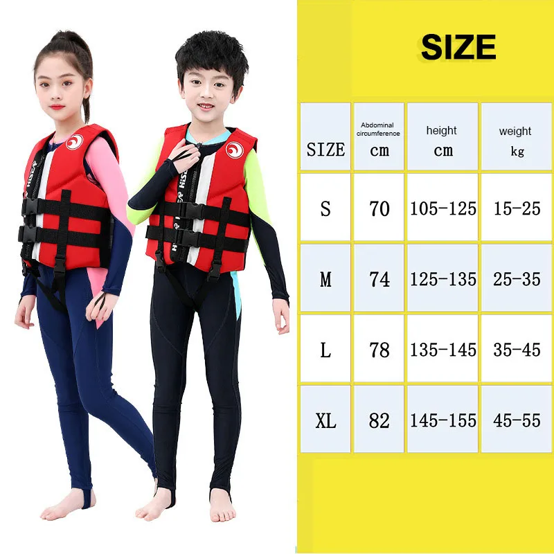 

Oulylan New Kids Life Jacket Children Swimming Boating Life Vest Reflective Strips Safety Life Vest Water Sports Protection