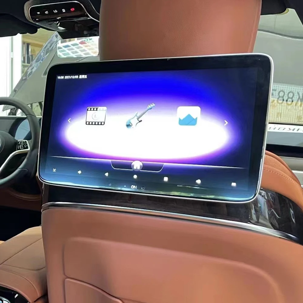 メルセデス,Android, Bluetooth,wifi,4k,隠しビデオ,w223,s450,s500,s550,s600用のリアシートエンターテインメントシステム