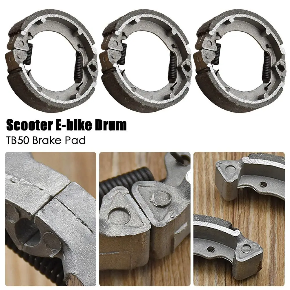 Moped Scooter 90mm 75mm Rear Drum Brake Pads Shoes Motorcycle Brake System Motorbike Brake Shoe Metal Spring TB50 AG5