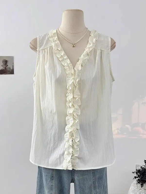 سترة كلاين بلو سيل irt للسيدات صيفية جديدة كورية من Sle Agel سترة خشبية ذات اتجاهين ملابس على شكل حرف V نموذج رفيع فضفاض مناسب #4