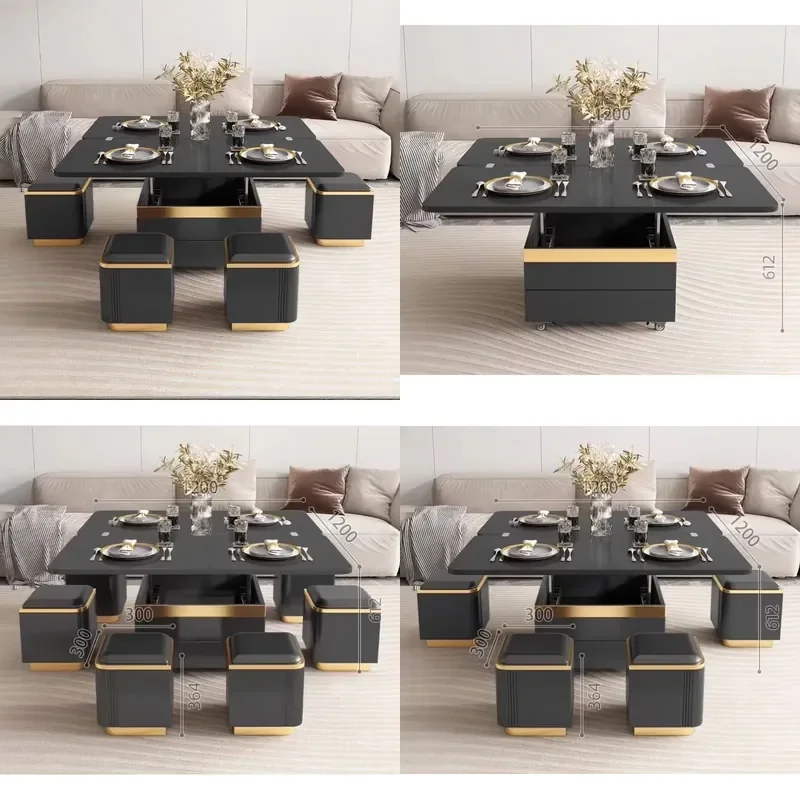 Folding Coffee Table Multi-functional Table Home Modern Light Small Apartment Table