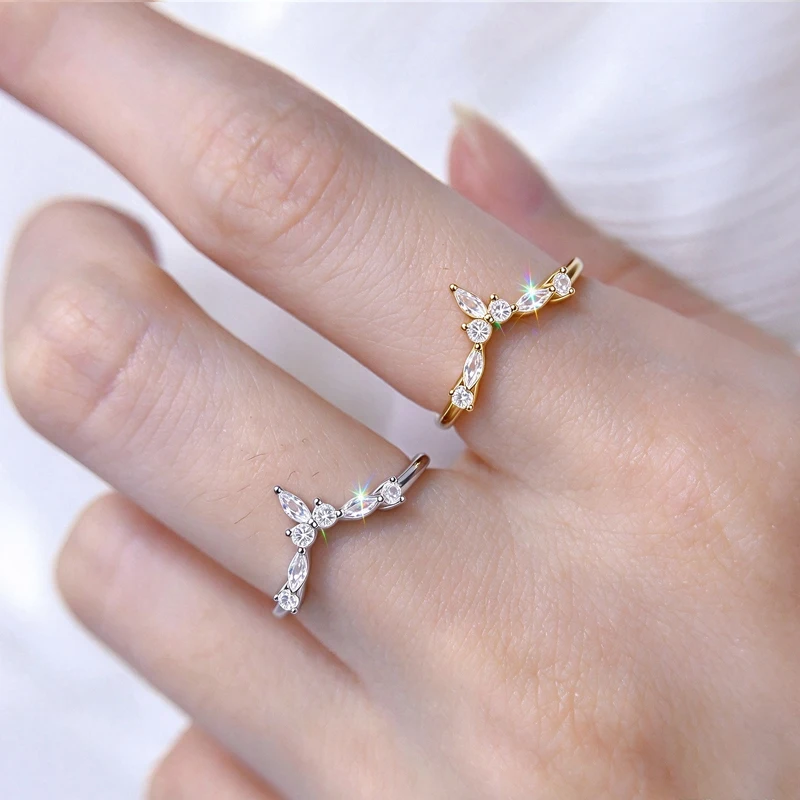 Neuer Modischer Marquise-Schliff Moissanit-Ring S925 Sterling Silber mit GRA-Zertifikat D VVS1 3EX Verstellbare Größe Hochzeits- und Partygeschenk – Detail 10