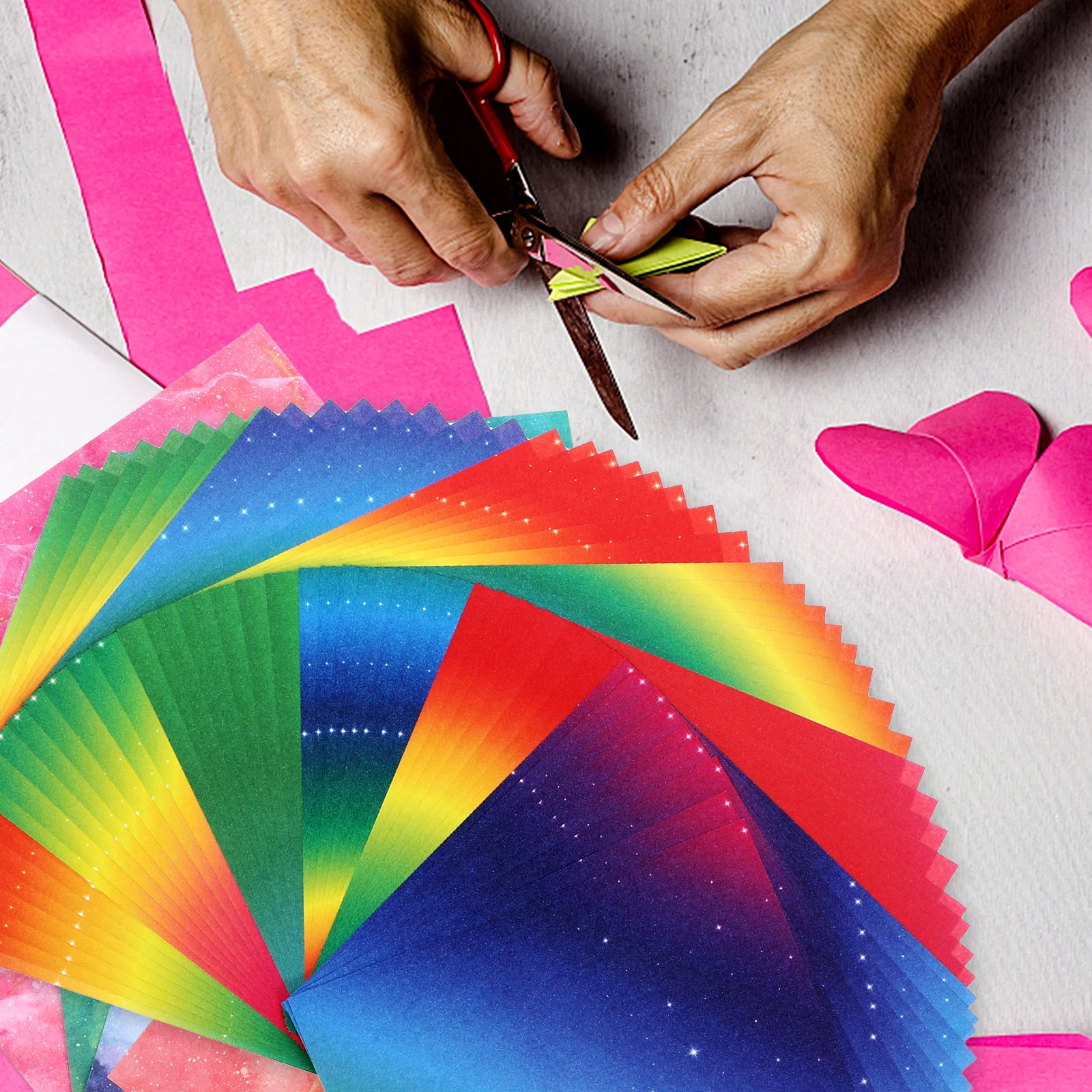 200 fogli di carta origami fronte-retro fai da te creazione artigianale per progetti artistici artigianali attività di scrapbooking pieghevole quadrato