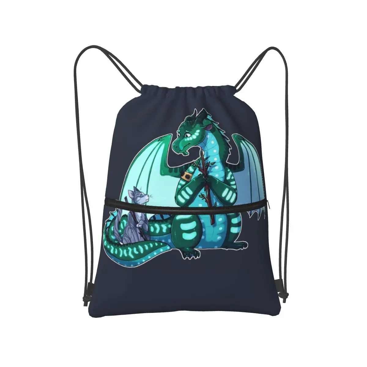 

Wings Of Fire & Warriors - Turtle And Jayfeather Backpacks Drawstring Bundle Pocket Storage Bag Book Bags for Man Woman School