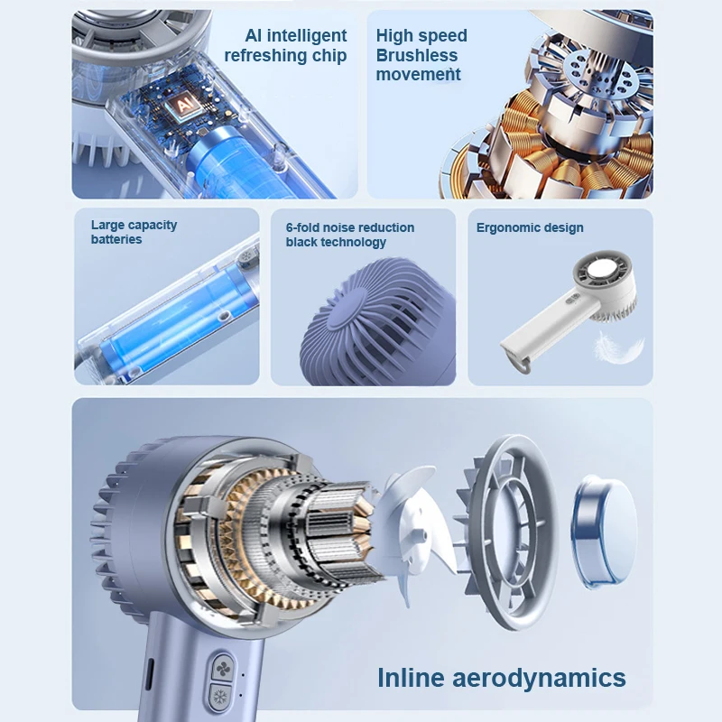 Портативные криогенные летние охлаждающие вентиляторы, мини-воздухоохладитель для холодного воздуха, длительный срок службы батареи для женщин и девушек, подарок на день рождения