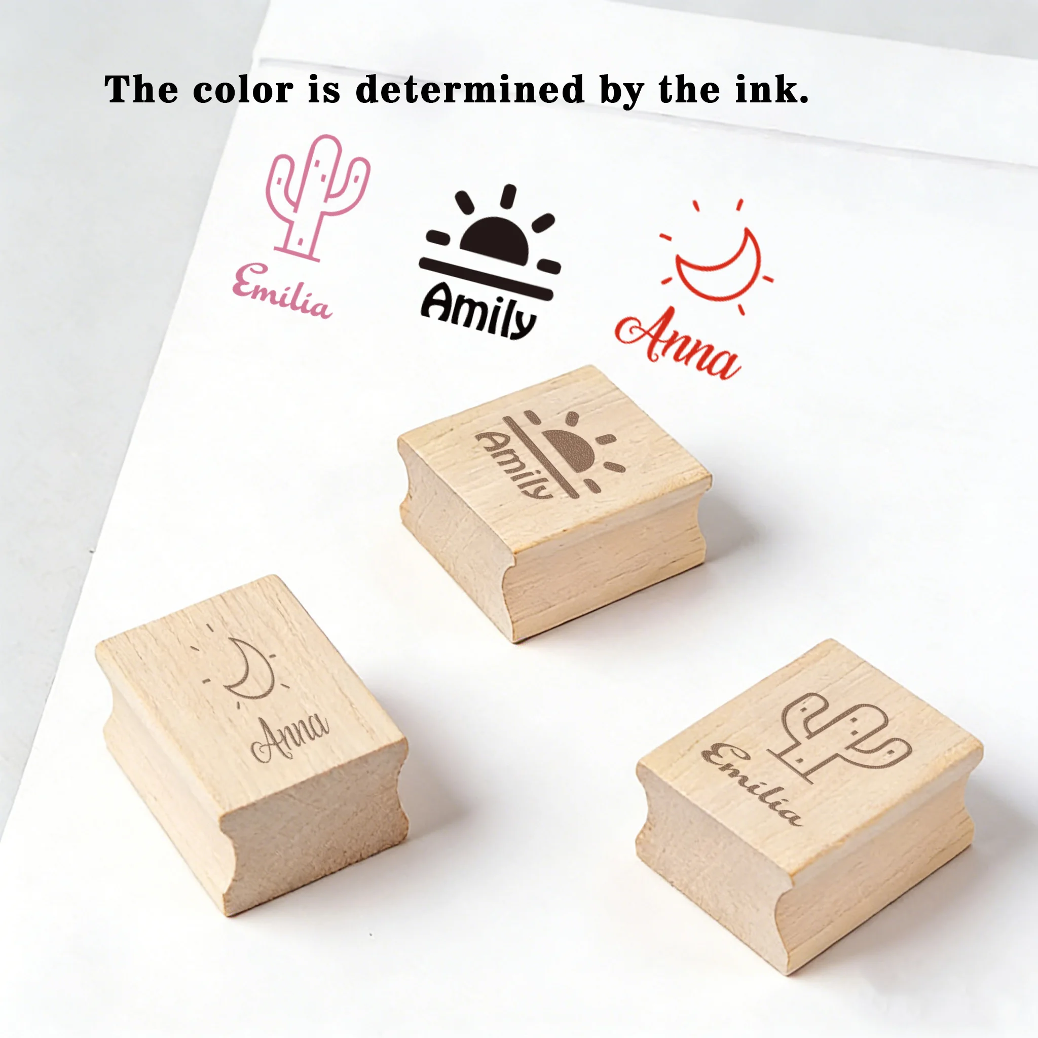1PC Old Antique Style Customizable Name Wooden Seal  Office Supplies Customized Name Wooden Stamp ldeal for Labeling and Craftin