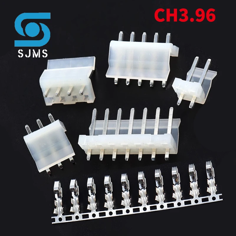 10sets CH3.96 2/3/4/5/6/7/8/9/10 pin connector 3.96MM PITCH Straight pin header + Housing + terminal ch3.96-2p/3pin Holders 2139