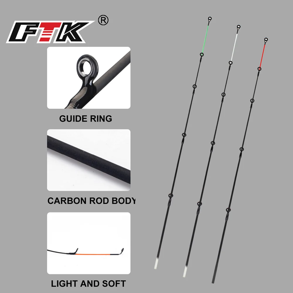 FTK Fiber Glass Top Tip M/L/H 50-120g Feeder carp rod Top Tip Fishing Accessories Fishing Tackle