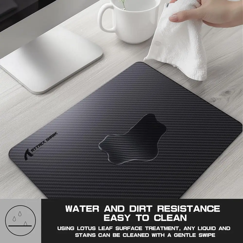 لوحة ماوس ألعاب من ألياف الكربون CM04، حصيرة G240 Esports، قاعدة مطاطية غير قابلة للانزلاق، متينة، مقاومة للماء، 360 × 280 مم للألعاب/المكتب/المنزل