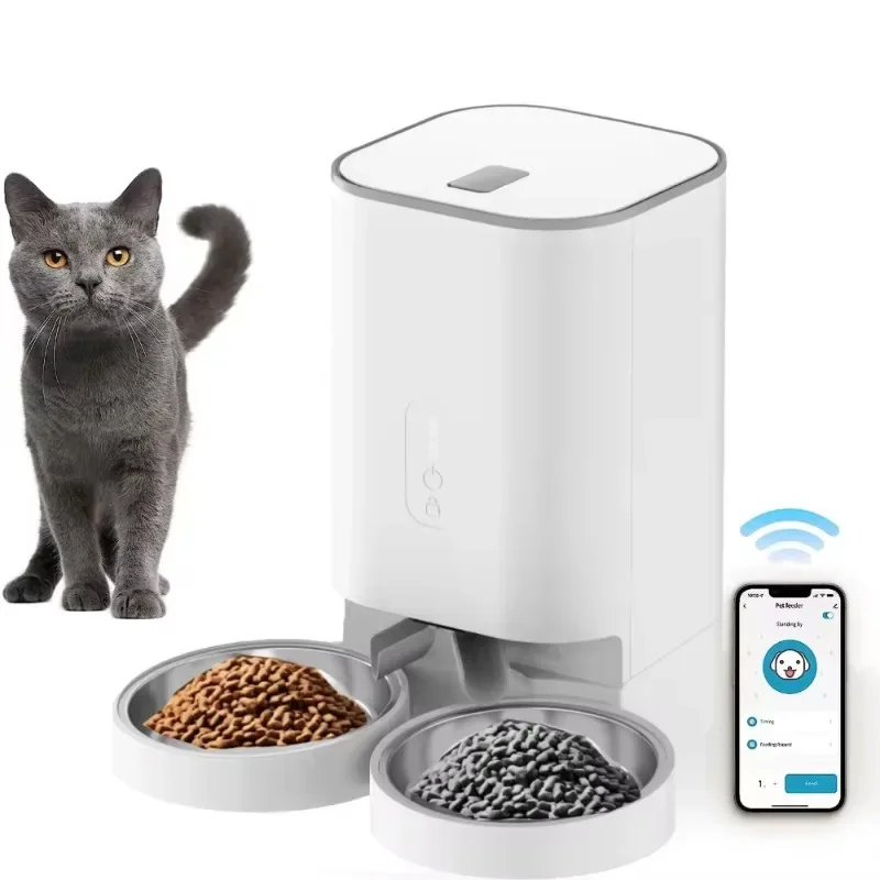 High-quality Luxury Intelligent WIFI 2-ways Audio with Camera Smart Dog Cat Automatic Pet Feeder Food Dispenser